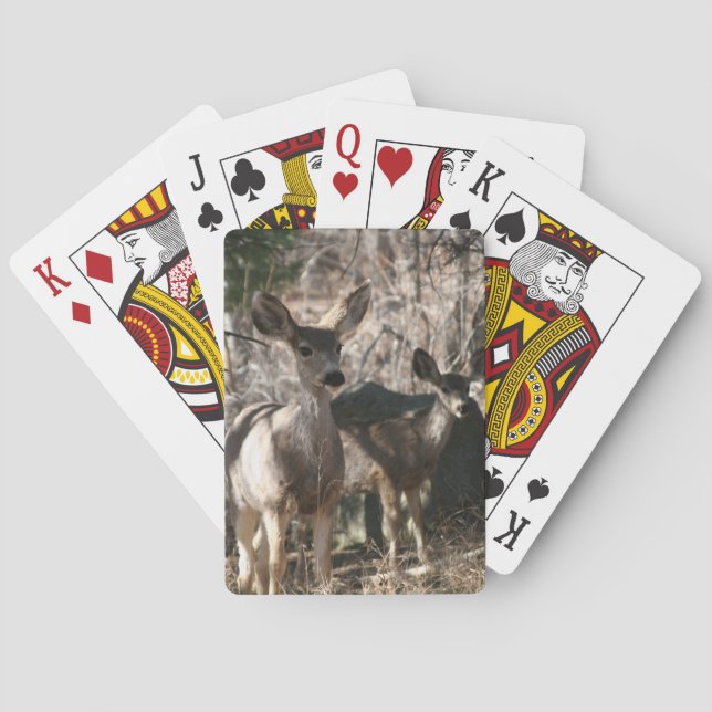 Deer saying hello poker cards (Back)