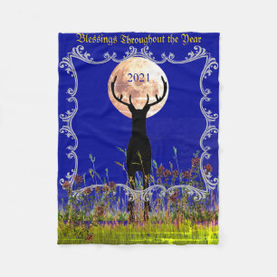 Deer Season 2022 Fun Customizable Fleece Blanket