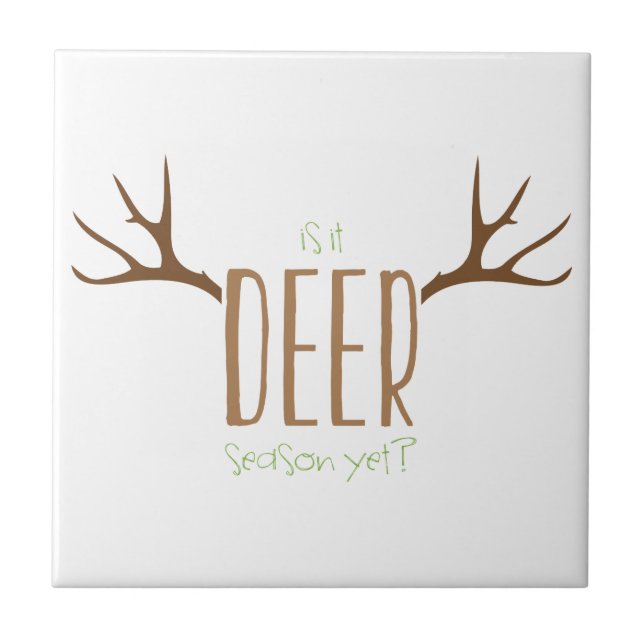 Deer Season Ceramic Tile (Front)