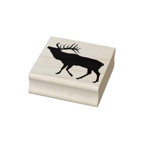 deer silhouette art stamp