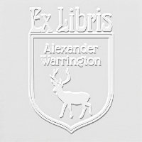 Deer Silhouette Crest Ex Libris Book Name