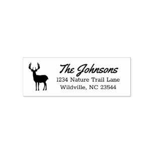 Deer Silhouette Hunting Nature Self-inking Stamp