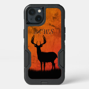 Deer Silhouette Large Antlers iPhone 13 Case