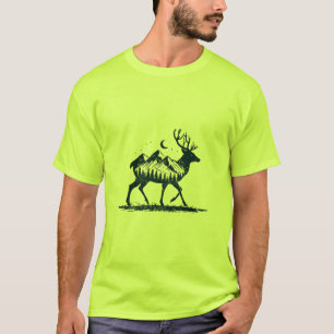 Deer silhouette nature nightsky Shirt