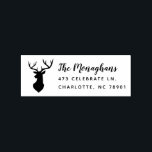 Deer Silhouette | Return Address Label Rubber Stamp<br><div class="desc">Simplify sending out holiday greeting cards with this fun return address label stamp,  featuring a deer head silhouette.</div>