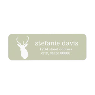 Deer Silhouette Return Address Labels