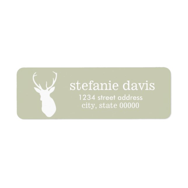 Deer Silhouette Return Address Labels (Front)