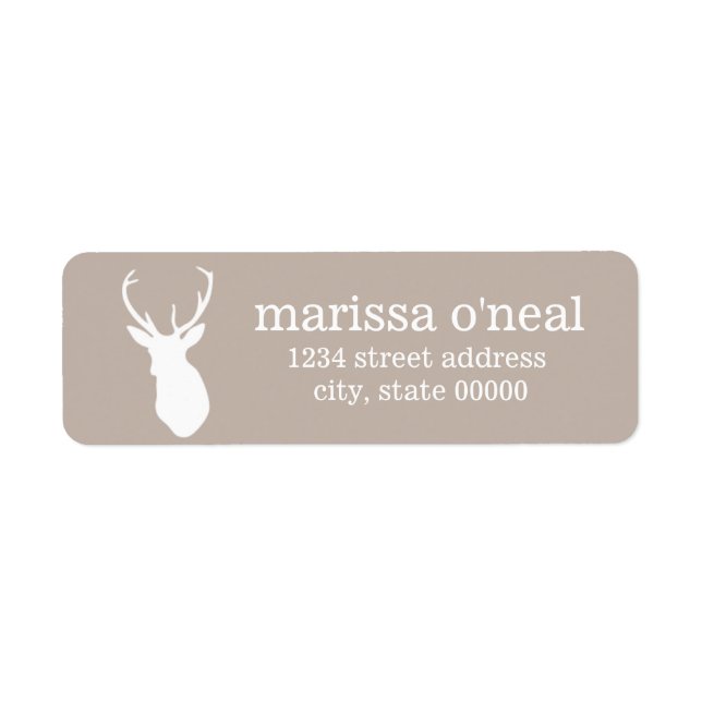 Deer Silhouette Return Address Labels (Front)
