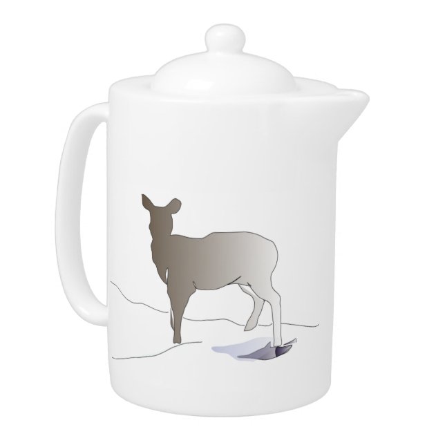 Deer Silhouette Teapot (Left)