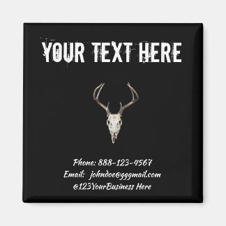 Deer Skull Business Card Magnet