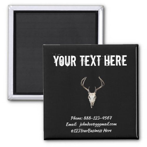 Deer Skull Business Card Magnet