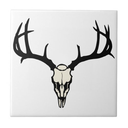Deer Skull Ceramic Tile