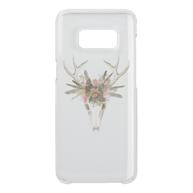 Deer Skull & Flowers Uncommon Samsung Galaxy Case (Back)