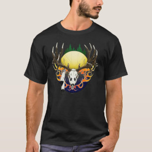 Deer skull in flames T-Shirt