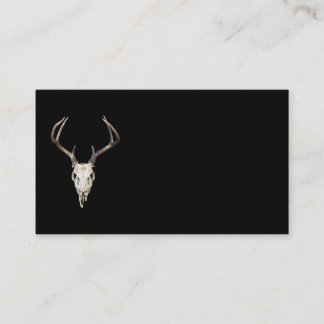Deer Skull on Black | Outfitters | Taxidermist Bus Business Card