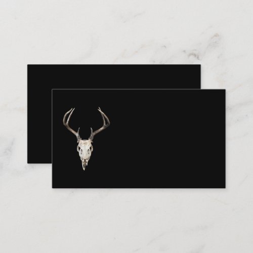 Deer Skull on Black  Outfitters  Taxidermist Business Card