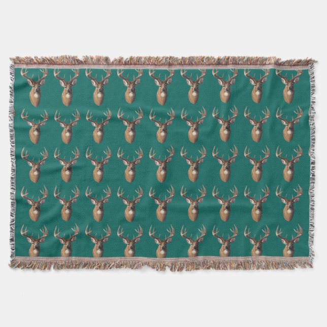 Deer Skull Throw Blanket (Front)
