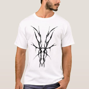 Deer Skull Tribal Design for deer Hunters black T-Shirt