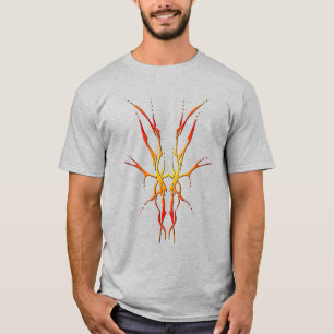 Deer Skull Tribal Design for deer Hunters red T-Shirt