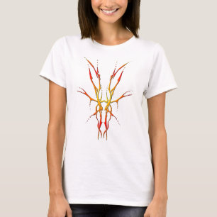 Deer Skull Tribal Design for deer Hunters red T-Shirt