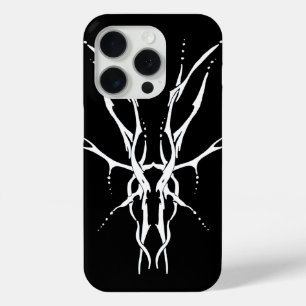 Deer Skull Tribal Design for deer Hunters white iPhone 15 Pro Case