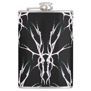 Deer Skull Tribal Design for deer Hunters white Flask