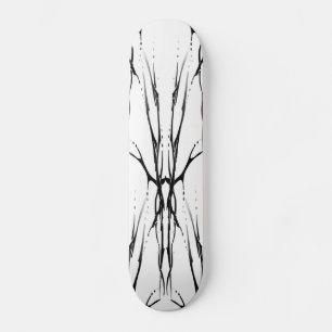 Deer Skull Tribal Tattoo Design Digital Mirror Skateboard