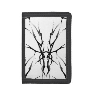 Deer Skull Tribal Tattoo Design Digital Mirror Trifold Wallet
