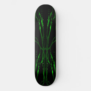 Deer Skull Tribal Tattoo - green Skateboard Deck