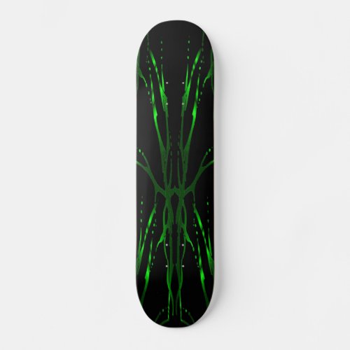 Deer Skull Tribal Tattoo _ green Skateboard Deck