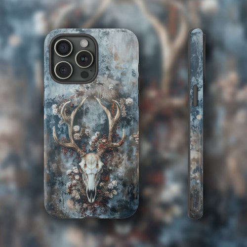 Deer Skull  Wildflowers iPhone 15 Pro Max Case
