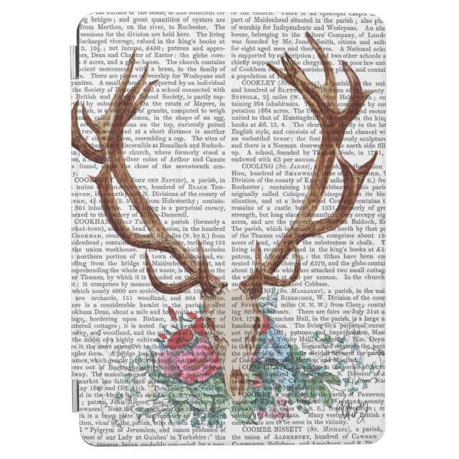 Deer Skull With Flowers 2 iPad Air Cover (Front)