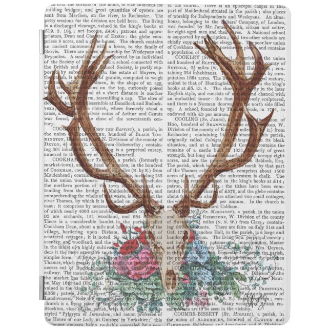 Deer Skull With Flowers 2 iPad Air Cover (Front)