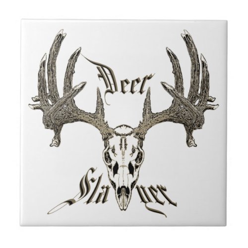 Deer slayer ceramic tile