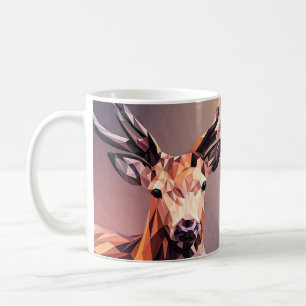 Deer Small Poly Art Design-54655 Coffee Mug