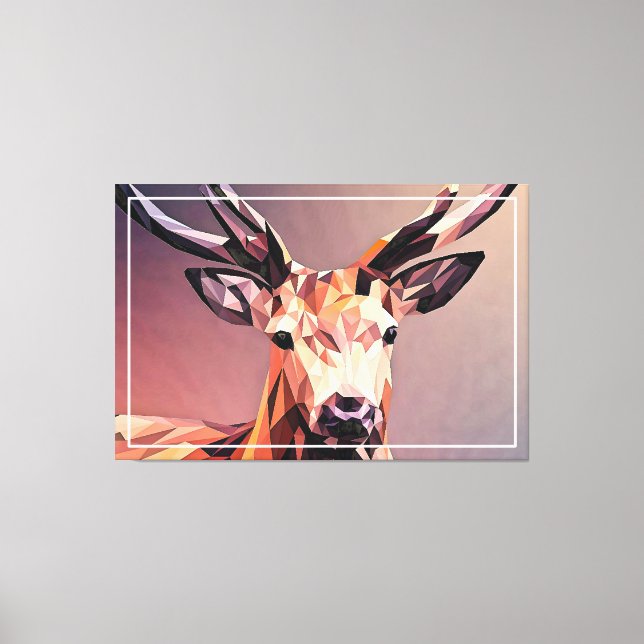Deer Small Poly Art Design  Canvas Print (Front)