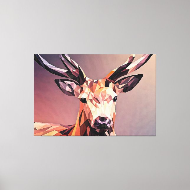 Deer Small Poly Art Design  Canvas Print (Front)