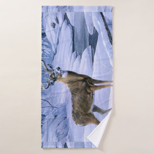 deer snow River Square Bath Towel