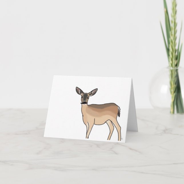 Deer Stache Note card! Card (Front)