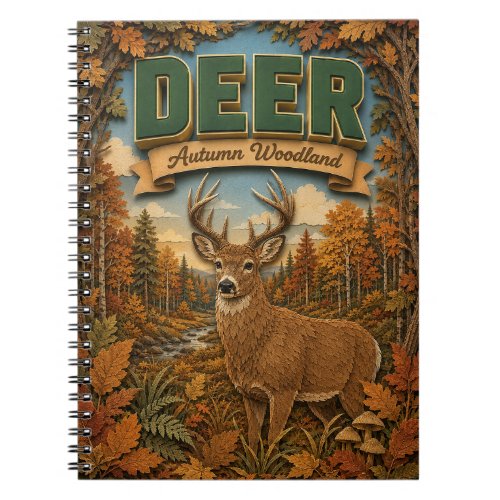 Deer Stag Autumn Woodland POPCUT Notebook