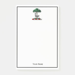 Deer Stag by Tree Heraldic Crest Emblem Post-it Notes