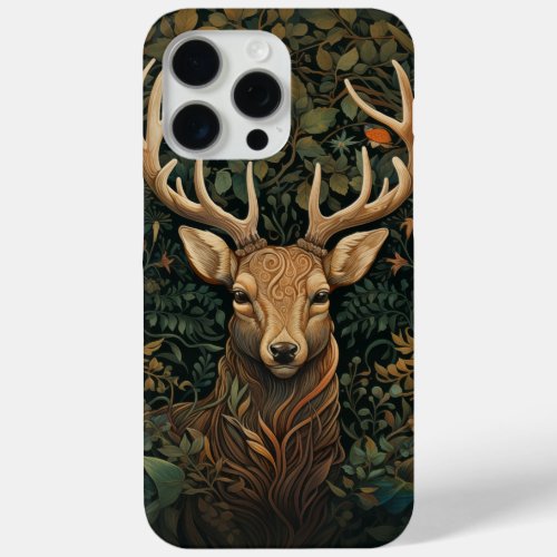 Deer Stag with Antlers Enchanted Forest iPhone 15 Pro Max Case