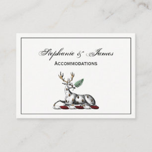 Deer Stag with Fern Heraldic Crest Emblem Business Card