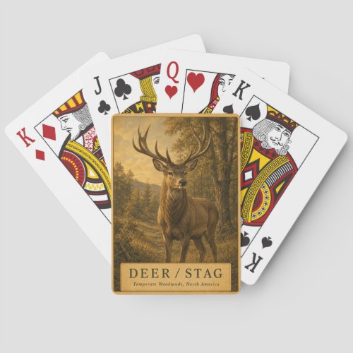 Deer Stag Woodlands VINTAGE Poker Cards