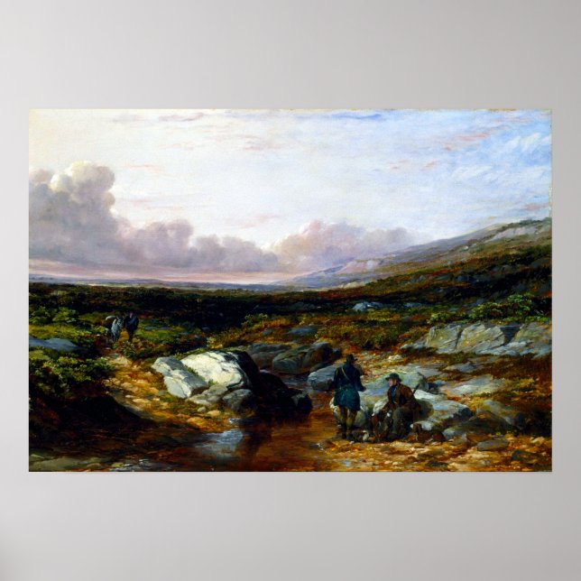 Deer Stalking in Scotland Getting Ready Tait 1851 Poster (Front)