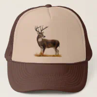 Custom Name Deer Hunting Orange Personalized Men's Adjustable Cap