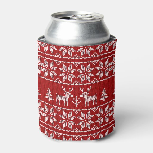 Deer Sweater Pattern Can Cooler (Can Front)