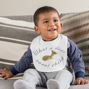 Deer Sweet Child Boho Woodland Baby  Bib