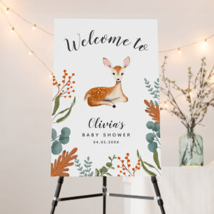 Deer Theme Fall Baby Shower Welcome Sign