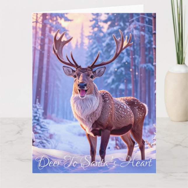 Deer To Santa's Heart - Reindeer Card (Front)